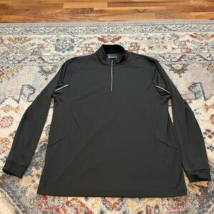 PGA TOUR Dark Grey Men's Thermal Flux Quarter-Zip Golf Pullover